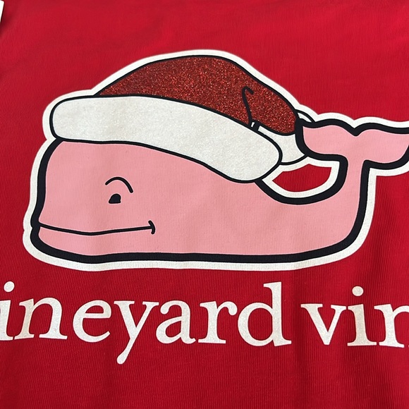 Vineyard Vines red Santa whale!  Hat is glitter! New. - Picture 3 of 10